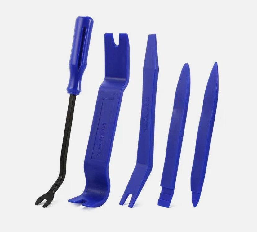 5Pcs Car Trim Removal Tool Kit Set Door Panel Fastener Auto Dashboard Plastic UK