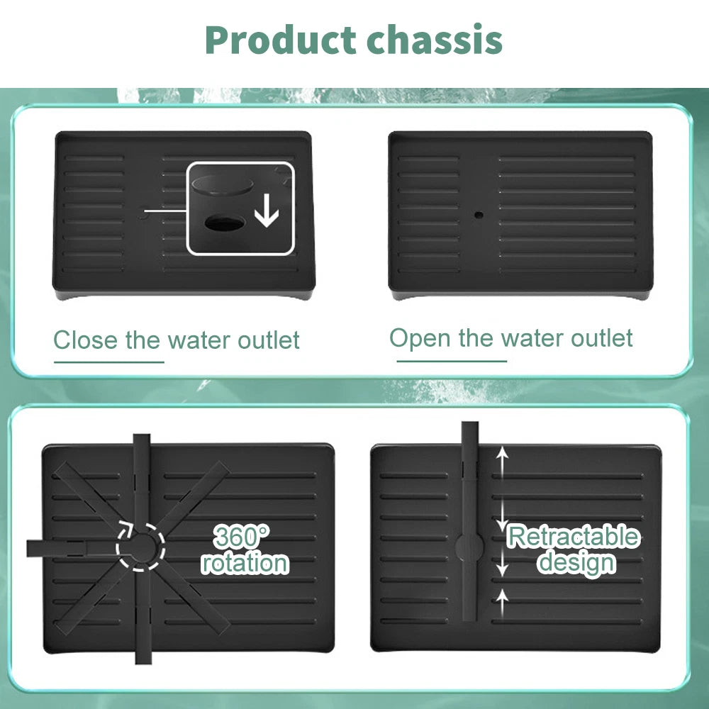 🔥2 Tier Kitchen Sink Dish Drainer Rack With Drip Tray Cutlery Holder Plate Rack