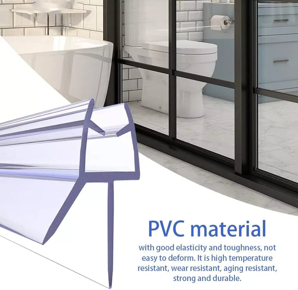 Shower Screen Seal Strip | For 4-6mm Glass | Up to 20mm Gap | Bath Door 90cm