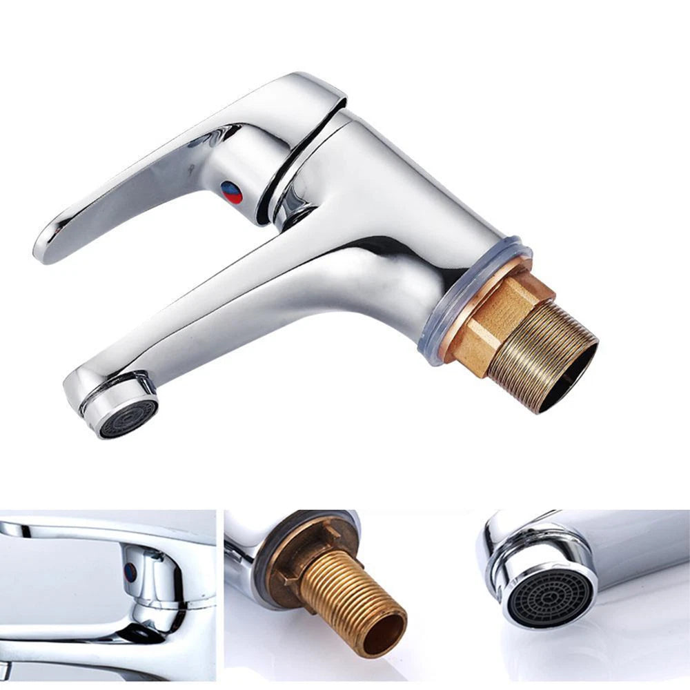 2026 Modern Bathroom Taps Basin Sink Mono Mixer Chrome Cloakroom Tap with Waste