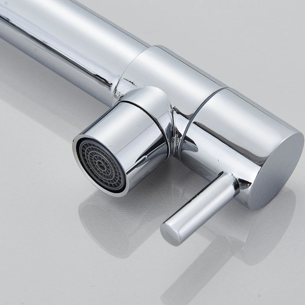 Modern Mono Pull Out Twin Kitchen Mixer Tap Sink Dual Spout Spray Single Lever