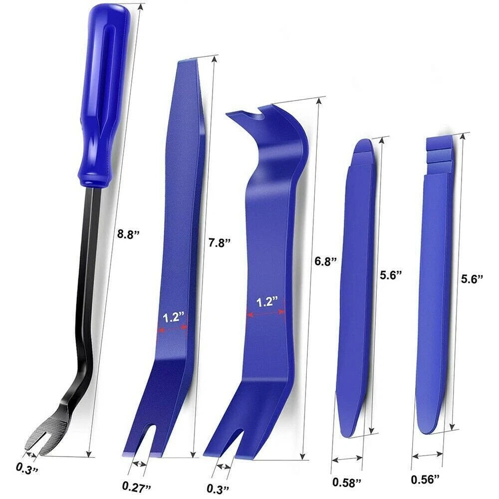 5Pcs Car Trim Removal Tool Kit Set Door Panel Fastener Auto Dashboard Plastic UK