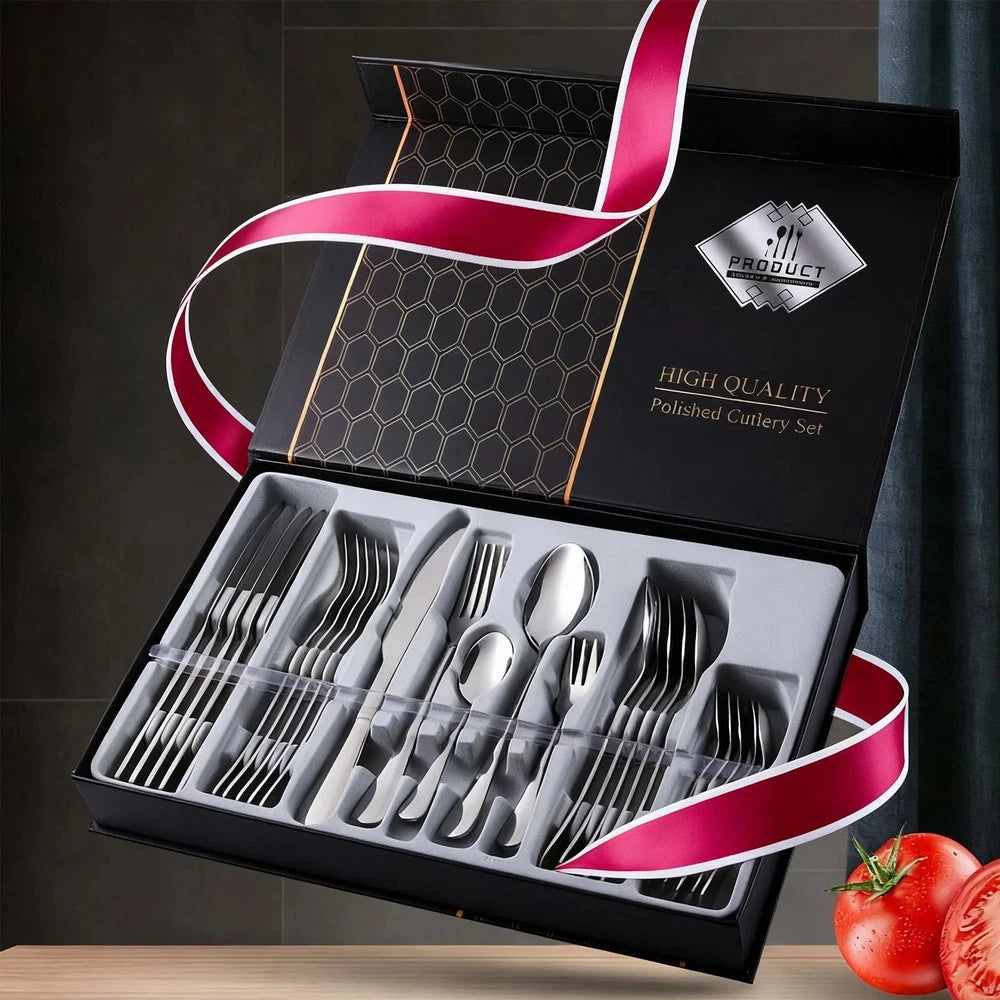 30X Cutlery Dinner Set Stainless Steel High Grade Tableware Fork Tea Spoons Tool
