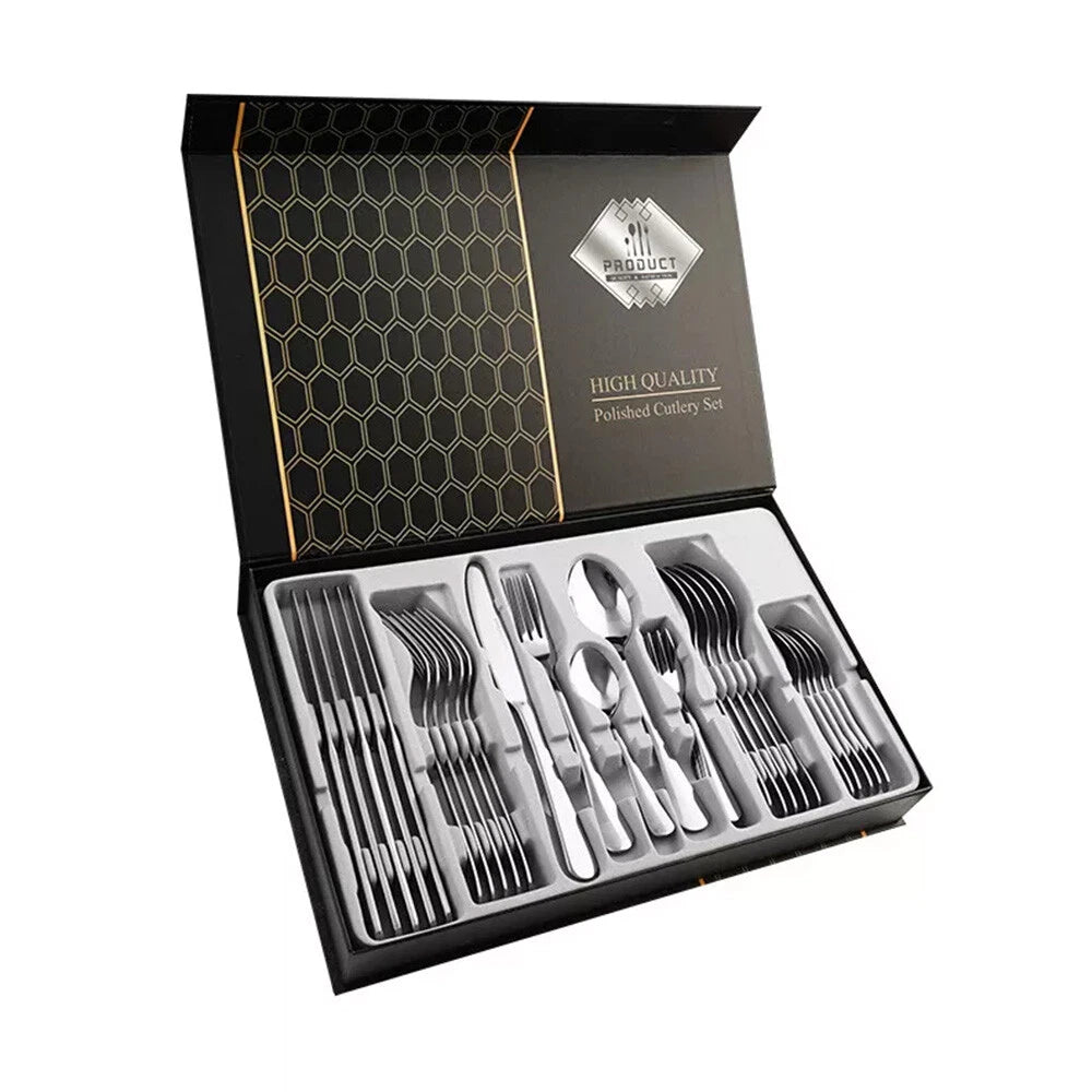 30X Cutlery Dinner Set Stainless Steel High Grade Tableware Fork Tea Spoons Tool