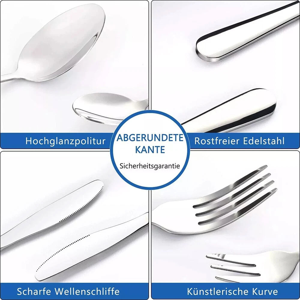 30X Cutlery Dinner Set Stainless Steel High Grade Tableware Fork Tea Spoons Tool