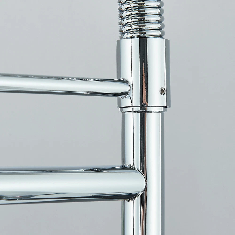 Modern Mono Pull Out Twin Kitchen Mixer Tap Sink Dual Spout Spray Single Lever