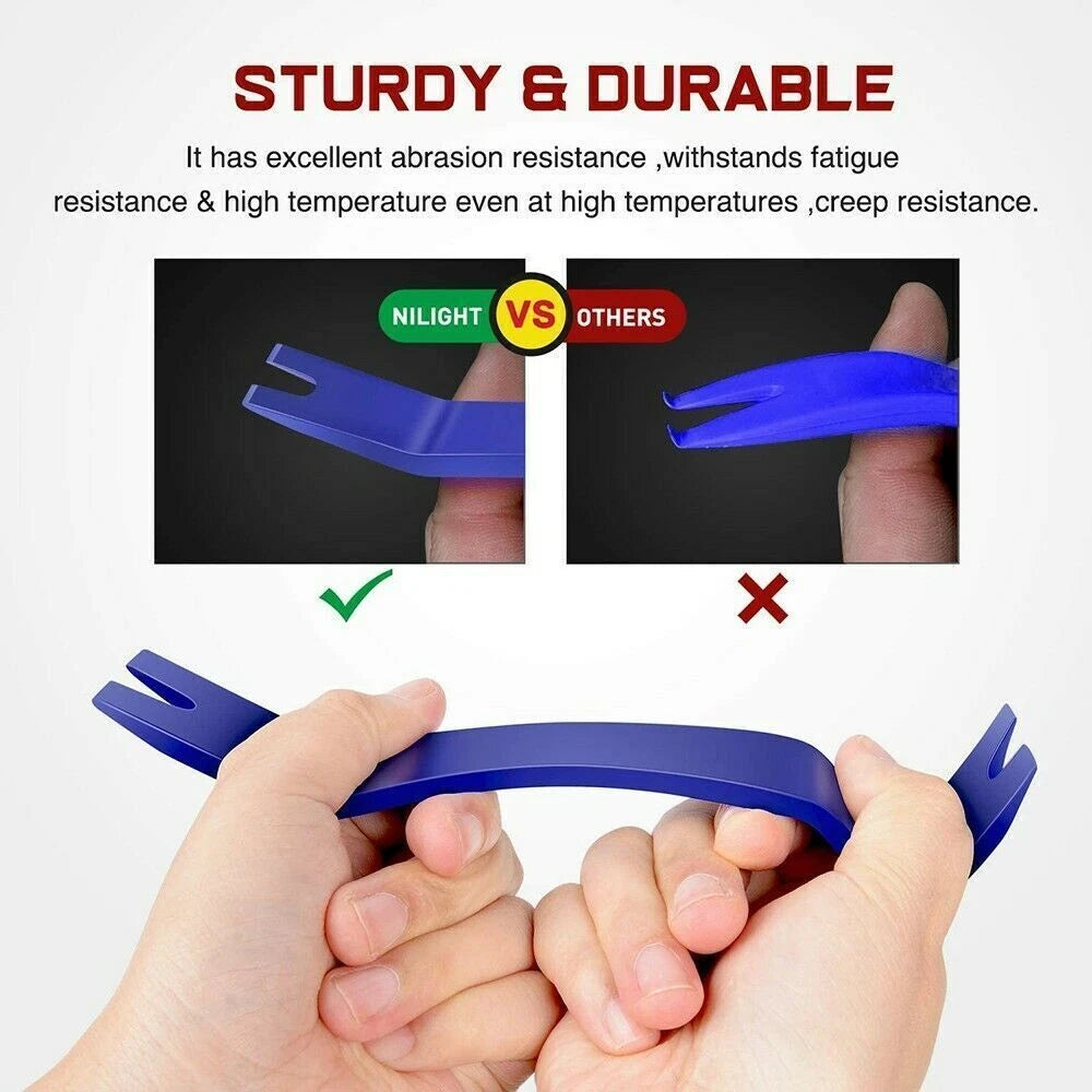 5Pcs Car Trim Removal Tool Kit Set Door Panel Fastener Auto Dashboard Plastic UK